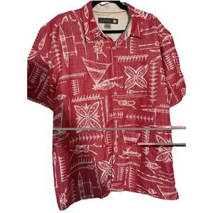 Quiksilver Waterman Collection Hawaiian Shirt Large